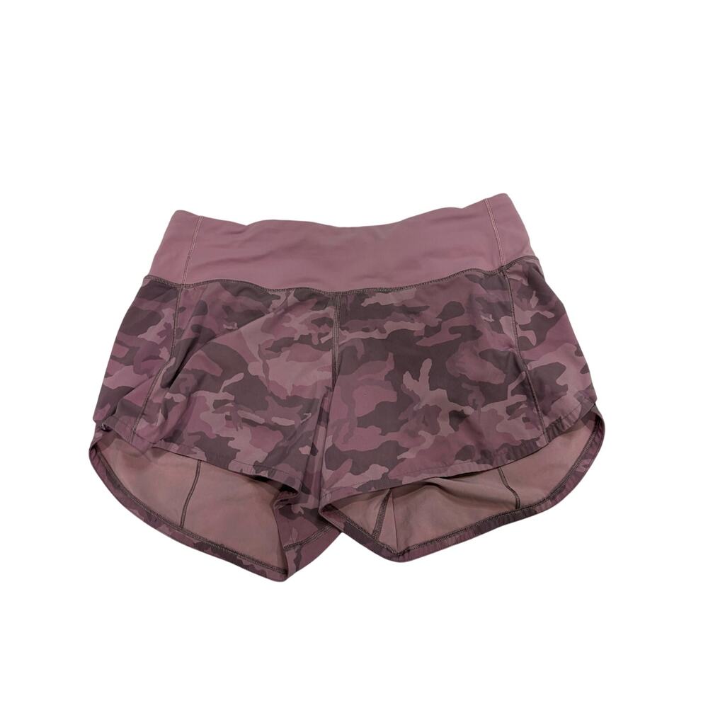 Lululemon Speed Up Short 4” Inseam Womens 6 Purple Camo